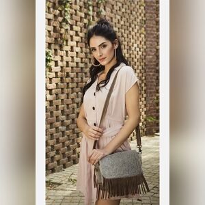 Myra Simplistic Medium Fringe Shoulder Bag